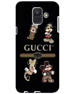 Чехол для Samsung Galaxy A6 2018 (A600F) с картинкой «Gucci — герои Disney и монограмма»