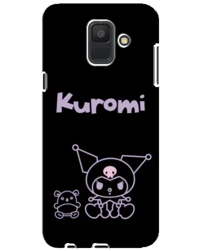 Чехол для Samsung Galaxy A6 2018 (A600F) с картинкой «Kuromi — черный минимализм»