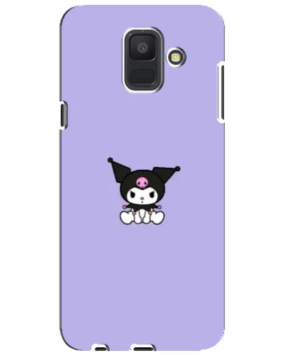 Чехол для Samsung Galaxy A6 2018 (A600F) с картинкой «Kuromi — фиолетовый минимализм»
