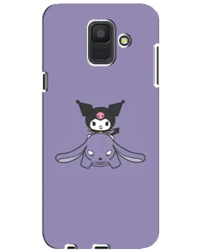 Чехол для Samsung Galaxy A6 2018 (A600F) с картинкой «Kuromi на лиловом фоне»