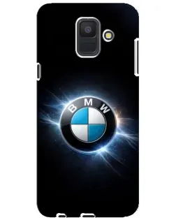 Чехол для Samsung Galaxy A6 2018 (A600F) с картинкой «BMW — неоновое сияние»
