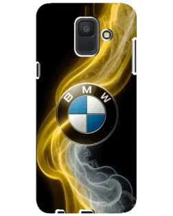 Чехол для Samsung Galaxy A6 2018 (A600F) с картинкой «Золотистый дым BMW»