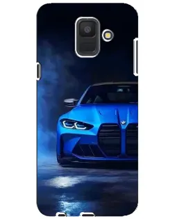 Чехол для Samsung Galaxy A6 2018 (A600F) с картинкой «Голубая BMW M4»