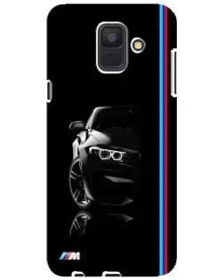 Чехол для Samsung Galaxy A6 2018 (A600F) с картинкой «Силуэт BMW в темноте»