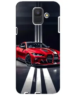 Чехол для Samsung Galaxy A6 2018 (A600F) с картинкой «Красная BMW на дороге»