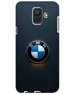 Чехол для Samsung Galaxy A6 2018 (A600F) с картинкой «Логотип BMW — минимализм»