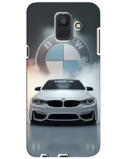 Чехол для Samsung Galaxy A6 2018 (A600F) с картинкой «BMW в белом дыму»