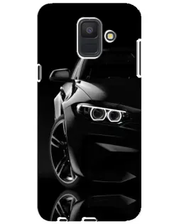 Чехол для Samsung Galaxy A6 2018 (A600F) с картинкой «Черная BMW — профиль»