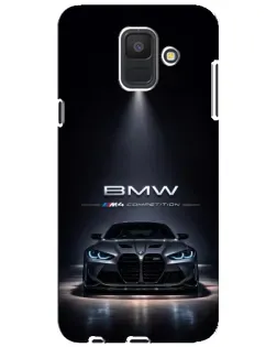Чехол для Samsung Galaxy A6 2018 (A600F) с картинкой «BMW сквозь ночной город»