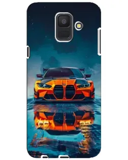 Чехол для Samsung Galaxy A6 2018 (A600F) с картинкой «BMW — золотая эмблема»