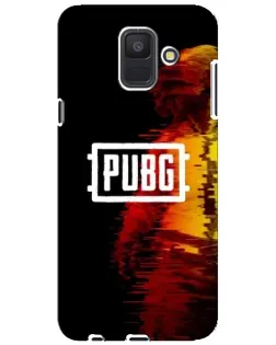 Чехол для Samsung Galaxy A6 2018 (A600F) с картинкой «Яркий логотип PUBG»