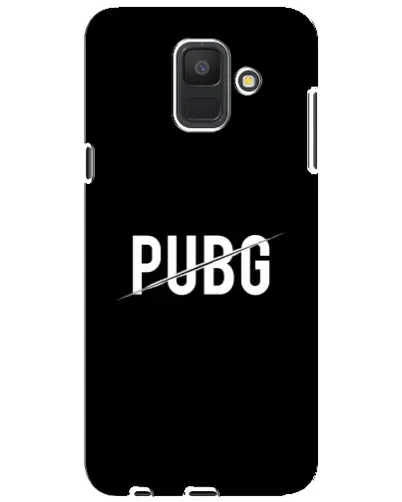 Чехол для Samsung Galaxy A6 2018 (A600F) с картинкой «PUBG — белый логотип»