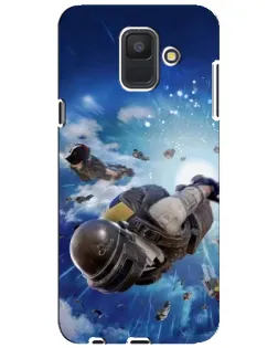 Чехол для Samsung Galaxy A6 2018 (A600F) с картинкой «Десант PUBG — прыжок»