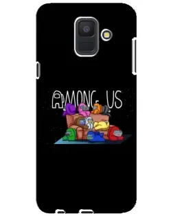 Чехол для Samsung Galaxy A6 2018 (A600F) с картинкой «Логотип Among Us»