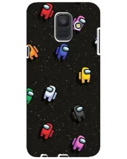 Чехол для Samsung Galaxy A6 2018 (A600F) с картинкой «Космический паттерн Among Us»