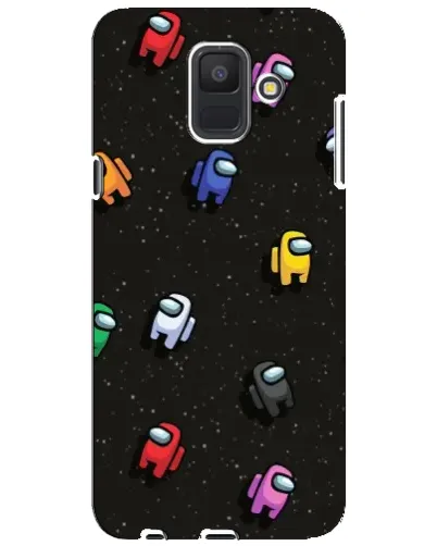 Чехол для Samsung Galaxy A6 2018 (A600F) с картинкой «Космический паттерн Among Us»