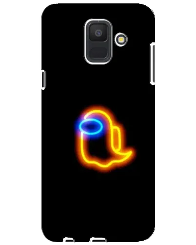 Чехол для Samsung Galaxy A6 2018 (A600F) с картинкой «Among Us неоновое сияние»