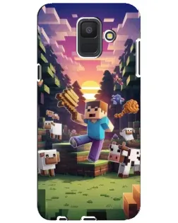 Чехол для Samsung Galaxy A6 2018 (A600F) с картинкой «Стив на ферме»