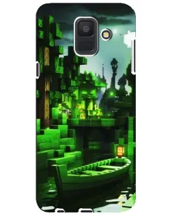 Чехол для Samsung Galaxy A6 2018 (A600F) с картинкой «Minecraft лесной пейзаж»