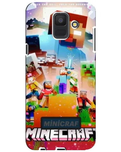 Чехол для Samsung Galaxy A6 2018 (A600F) с картинкой «Minecraft герои игры»