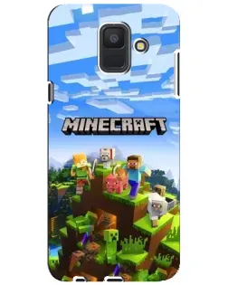 Чехол для Samsung Galaxy A6 2018 (A600F) с картинкой «Minecraft классический мир»
