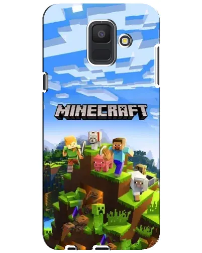 Чехол для Samsung Galaxy A6 2018 (A600F) с картинкой «Minecraft классический мир»