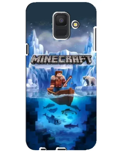 Чехол для Samsung Galaxy A6 2018 (A600F) с картинкой «Minecraft ледяной мир»