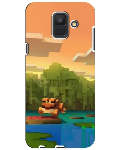 Чехол для Samsung Galaxy A6 2018 (A600F) с картинкой «Майнкрафт закат солнца»