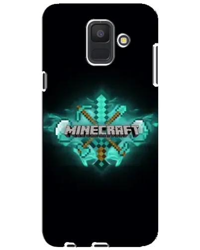 Чехол для Samsung Galaxy A6 2018 (A600F) с картинкой «Minecraft Diamond лого»