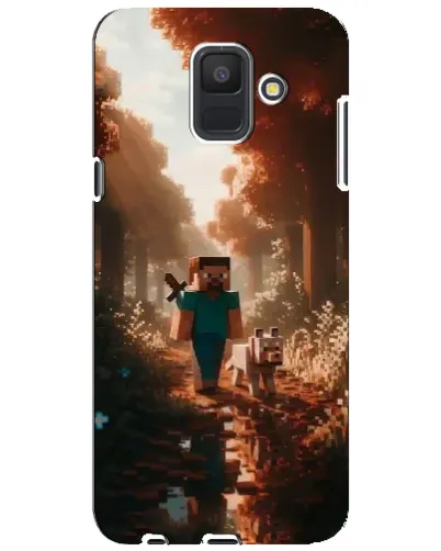 Чехол для Samsung Galaxy A6 2018 (A600F) с картинкой «Стив в лесу»