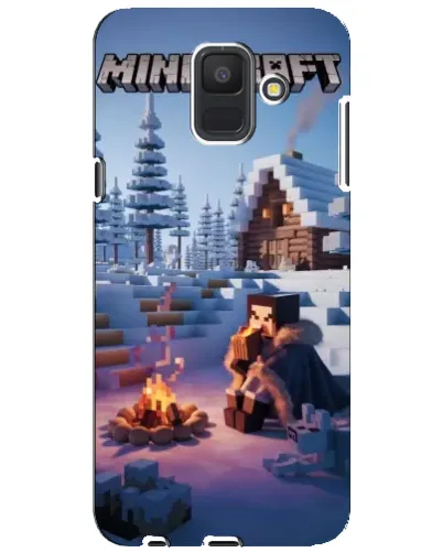 Чехол для Samsung Galaxy A6 2018 (A600F) с картинкой «Зимний Minecraft»