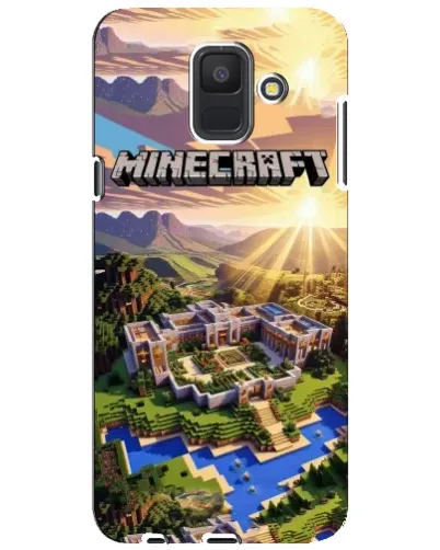 Чехол для Samsung Galaxy A6 2018 (A600F) с картинкой «Minecraft панорама»