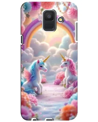 Чехол для Samsung Galaxy A6 2018 (A600F) с картинкой «Радуга и единороги» Чехол для Samsung Galaxy A6 2018 (A600F) с картинкой «Радуга и единороги»