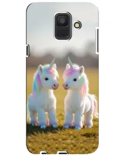 Чехол для Samsung Galaxy A6 2018 (A600F) с картинкой «Пара единорогов»