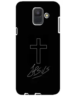 Чехол для Samsung Galaxy A6 2018 (A600F) с картинкой «Графический крест Jesus» Чехол для Samsung Galaxy A6 2018 (A600F) с картинкой «Графический крест Jesus»