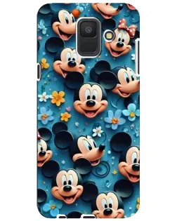 Чехол для Samsung Galaxy A6 2018 (A600F) с картинкой «Паттерн Микки и Минни»