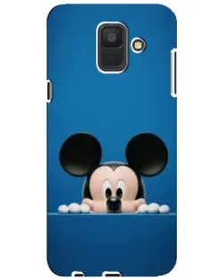 Чехол для Samsung Galaxy A6 2018 (A600F) с картинкой «Микки выглядывает»