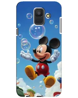 Чехол для Samsung Galaxy A6 2018 (A600F) с картинкой «Mickey и мыльные пузыри»