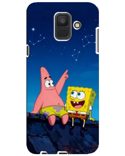 Чехол для Samsung Galaxy A6 2018 (A600F) с картинкой «Губка Боб и Патрик ночью» Чехол для Samsung Galaxy A6 2018 (A600F) с картинкой «Губка Боб и Патрик ночью»