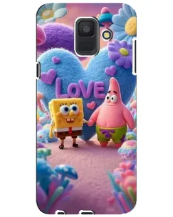 Чехол для Samsung Galaxy A6 2018 (A600F) с картинкой «Губка Боб Патрик»