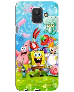 Чехол для Samsung Galaxy A6 2018 (A600F) с картинкой «Губка Боб и друзья» Чехол для Samsung Galaxy A6 2018 (A600F) с картинкой «Губка Боб и друзья»