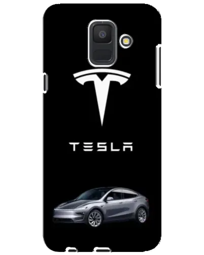 Чехол для Samsung Galaxy A6 2018 (A600F) с картинкой «Tesla Model Y»