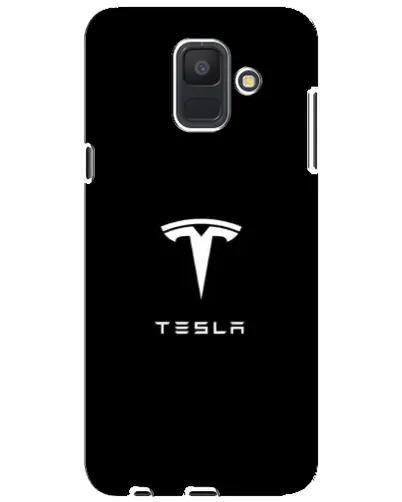 Чехол для Samsung Galaxy A6 2018 (A600F) с картинкой «Tesla White Logo»