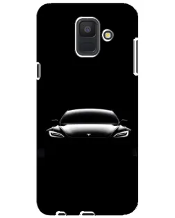 Чехол для Samsung Galaxy A6 2018 (A600F) с картинкой «Фары Tesla Night»