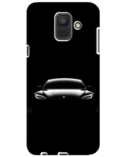 Чехол для Samsung Galaxy A6 2018 (A600F) с картинкой «Фары Tesla Night»