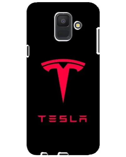 Чехол для Samsung Galaxy A6 2018 (A600F) с картинкой «Tesla Red Logo»