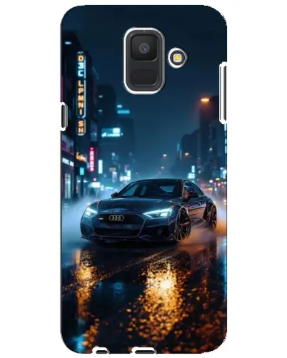Чехол для Samsung Galaxy A6 2018 (A600F) с картинкой «Ночной город и Audi»