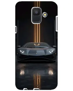 Чехол для Samsung Galaxy A6 2018 (A600F) с картинкой «Lamborghini золотые линии»