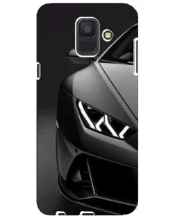 Чехол для Samsung Galaxy A6 2018 (A600F) с картинкой «Lamborghini фары детализация»
