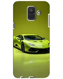 Чехол для Samsung Galaxy A6 2018 (A600F) с картинкой «Салатовый Lamborghini Huracan»